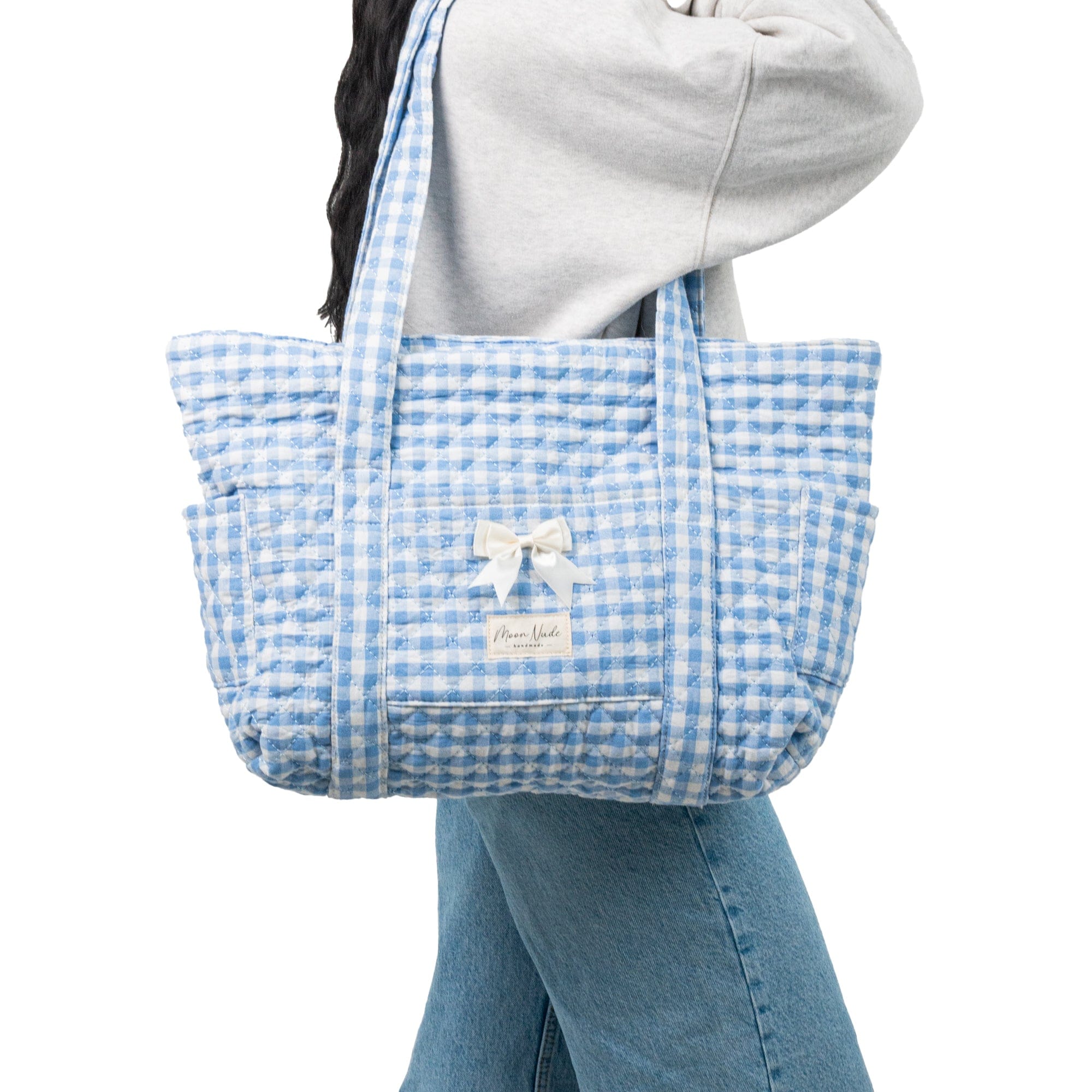 Moon Nude Azure Tote Bag