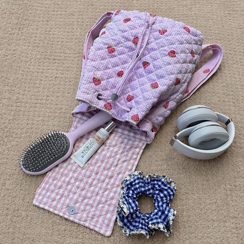 Moon Nude Strawberry Flap Backpack